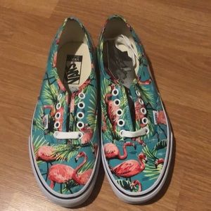Tropical flamingo vans